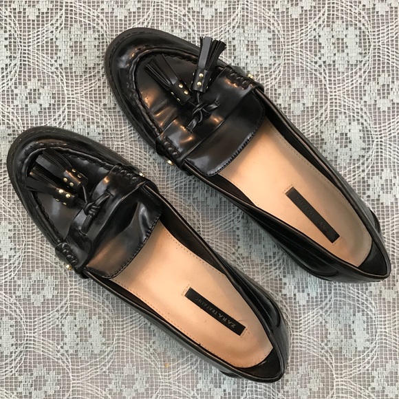 Zara Shoes - Zara Trafaluc Black Flats Loafers Shoes